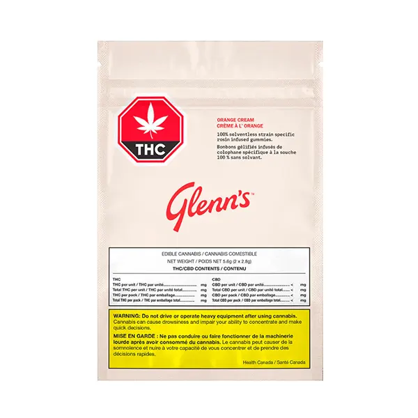 Orange Cream Hash Rosin Sativa (Gummies) by Glenn's