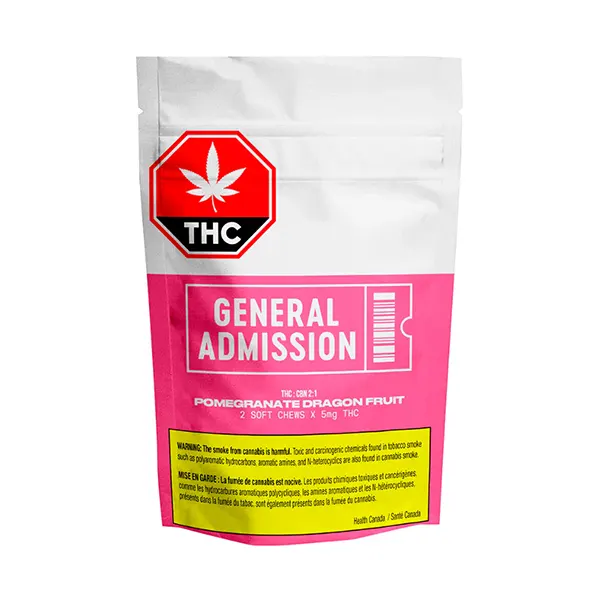 Image for Pomegranate Dragon Fruit THC & CBN Gummy 2:1, cannabis all products by General Admission
