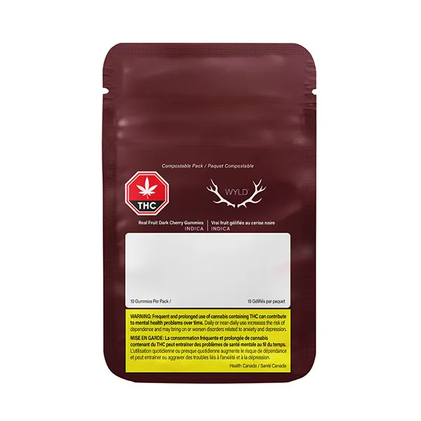 Image for Real Fruit Dark Cherry Gummies 5:1 CBN:THC, cannabis gummies by WYLD