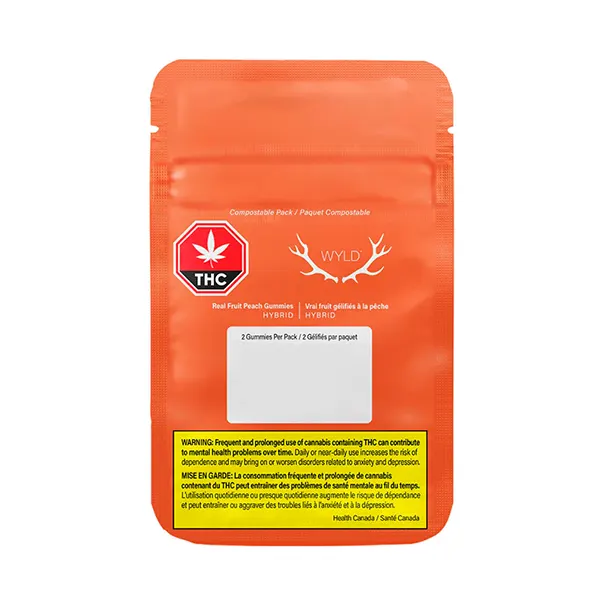 Image for Real Fruit Peach Gummies 5:1 CBD:THC, cannabis all products by WYLD