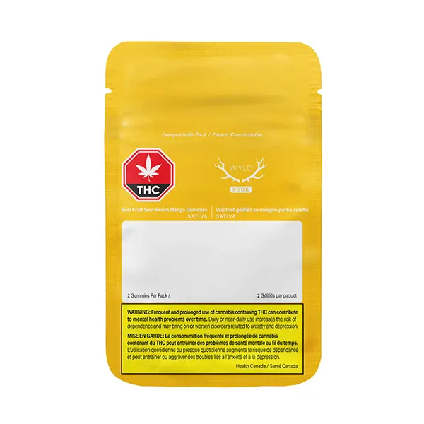Image for Real Fruit Sour Peach Mango 3:1 CBG:THC, cannabis all products by WYLD