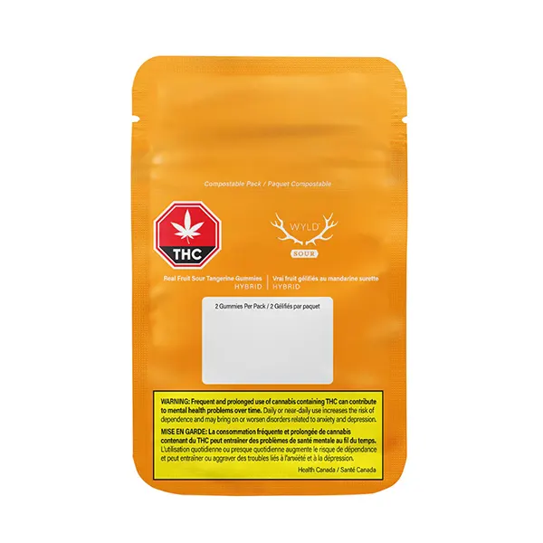 Image for Real Fruit Sour Tangerine Gummies, cannabis all products by WYLD