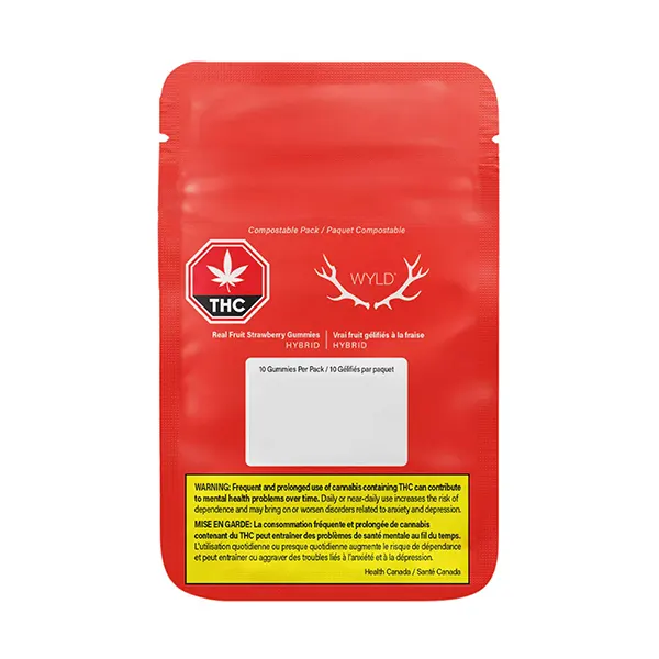 Image for Real Fruit Strawberry Gummies 20:1 CBD:THC, cannabis all products by WYLD