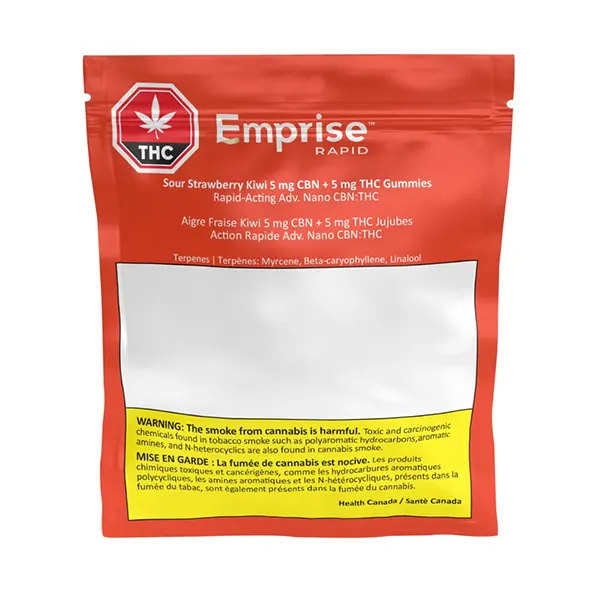 Image for Sour Strawberry Kiwi 5 CBN + 5 THC Gummies, cannabis all products by Emprise