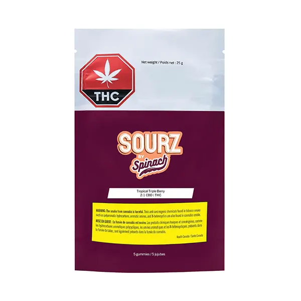 SOURZ by Spinach - Tropical Triple Berry 2:1 Gummies (Gummies) by SOURZ by Spinach