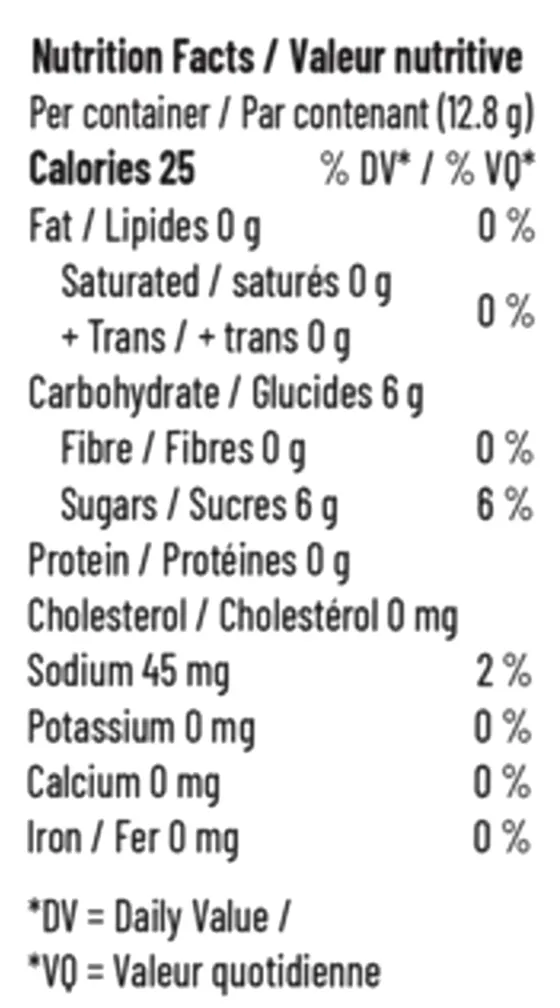 Strawberry Pineapple Tropical Soft Chews 3:1 + CBG (Gummies) Nutrition Table