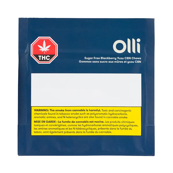 Image for Sugar Free Blackberry Yuzu CBN Soft Chews, cannabis gummies by Olli Brands
