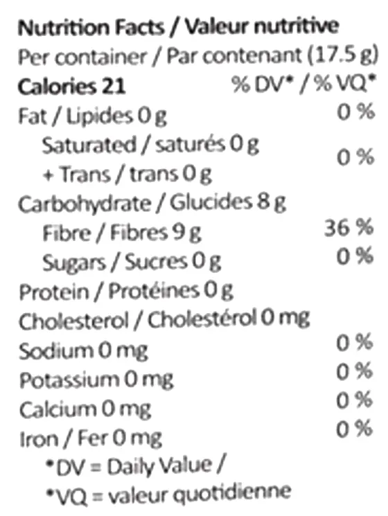 Sweet Dreams Passionfruit Chamomile (Gummies) Nutrition Table