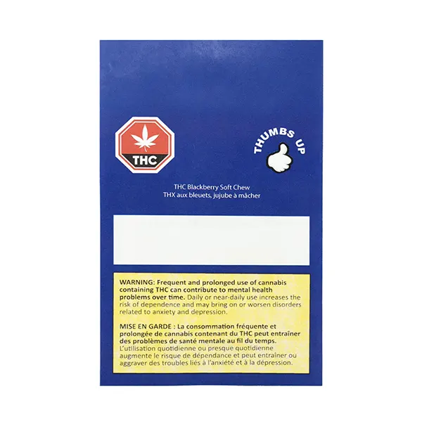 Image for THC Blackberry Soft Chew, cannabis all products by Thumbs Up