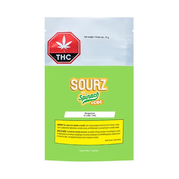 Image for THC+CBC Mango Lime Gummies, cannabis all products by Spinach Feelz