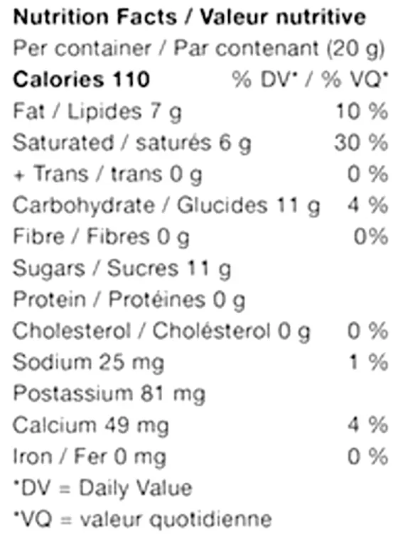 Hash Rosin Chocolate (Chocolates) Nutrition Table