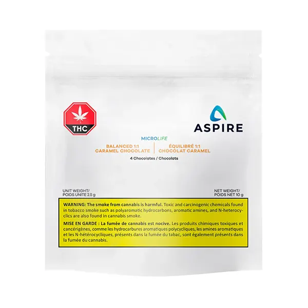 Image for MICROLIFE Balanced 1:1 Caramel Chocolate, cannabis chocolates by Aspire