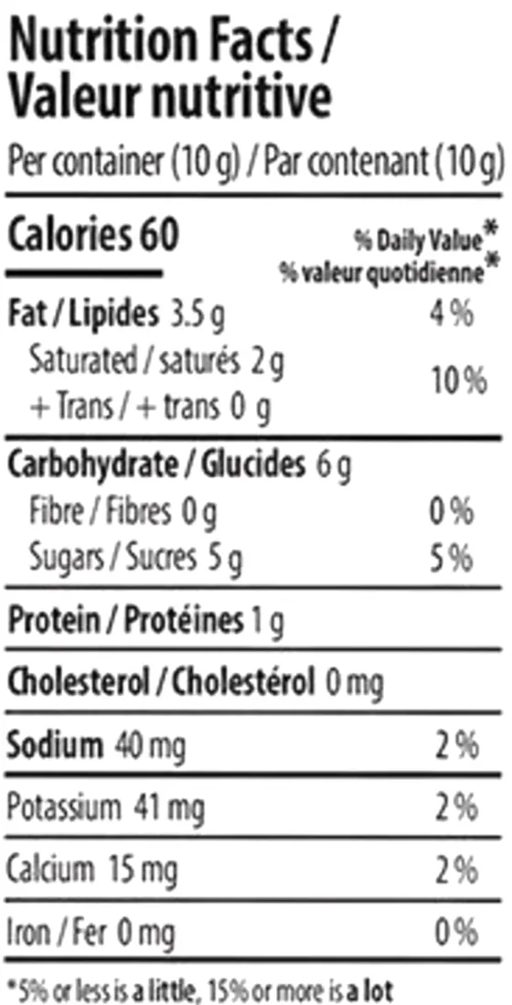 THC Toffee & Salt Milk Chocolate (Chocolates) Nutrition Table