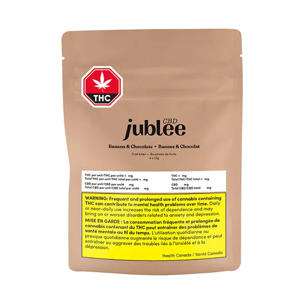 Image for CBD Banana & Chocolate Fruit Bites, cannabis all products by Jublee