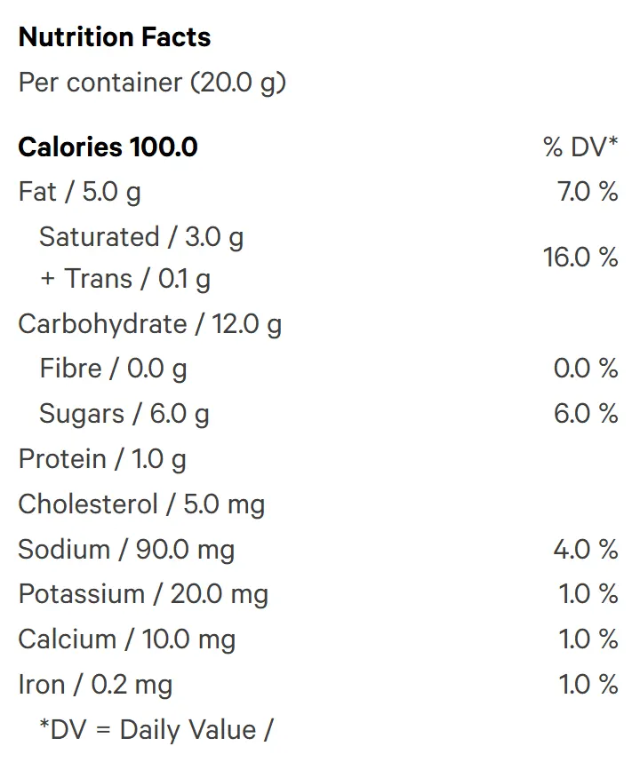 Chocolate Swirl 1:1 Marshmellow Square (Baked Goods) Nutrition Table