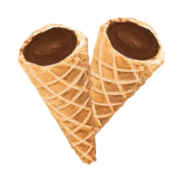 Image for Milk Chocolate Live Rosin Waffle Cones, cannabis baked goods by A-Ha!