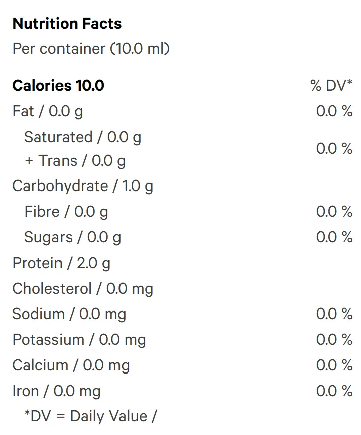 Soy Sauce (Baking, Cooking) Nutrition Table