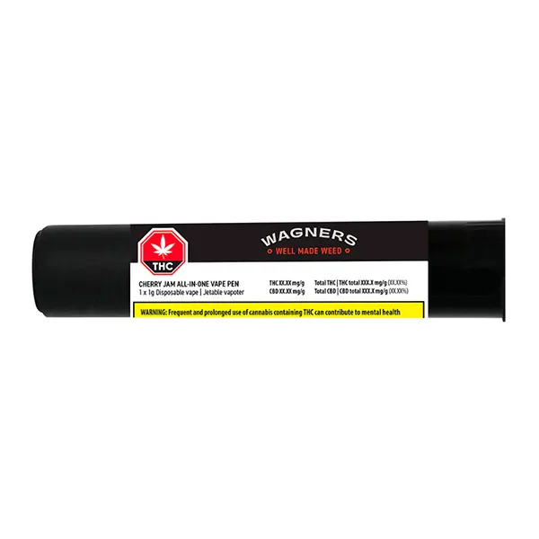 Image for Cherry Jam AIO Disposable Distillate Vape Pen, cannabis all products by Wagners