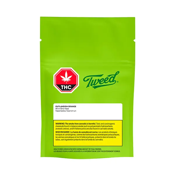 Image for Outlandish Orange All In One, cannabis disposable vapes by Tweed