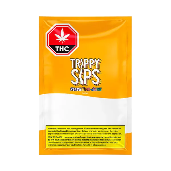 Image for Peach High-Alive Gulps All-in-One, cannabis disposable vapes by Trippy Sips