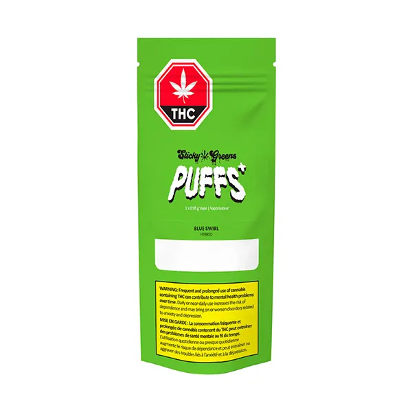 Image for PUFFS - Blue Swirl All In One Vape, cannabis all products by Sticky Greens