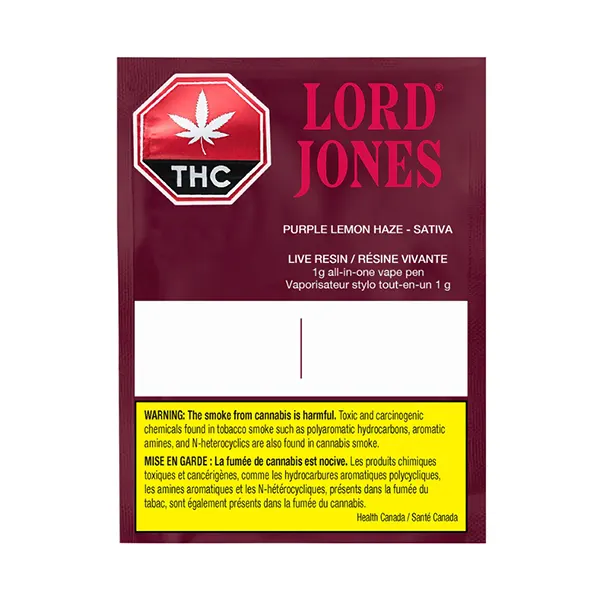 Image for Pure Live Resin Vape - Purple Lemon Haze All-in-One, cannabis all products by Lord Jones