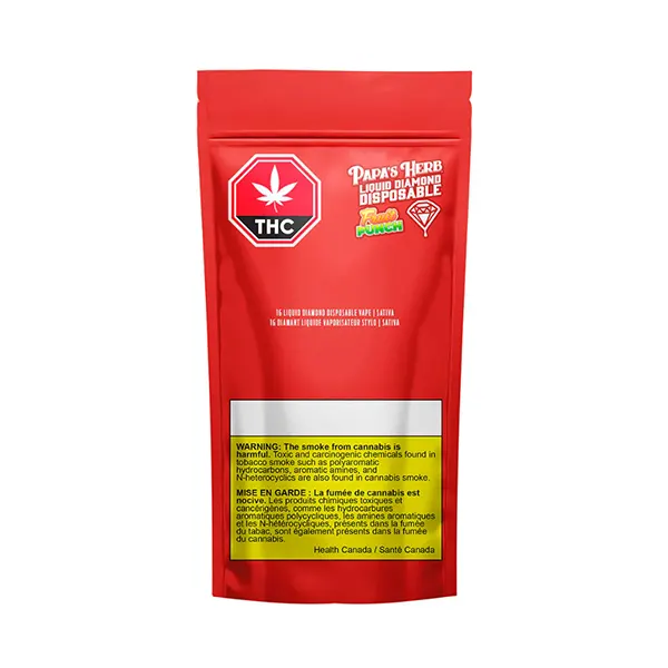 Image for Sativa Fruit Punch Liquid Diamond Disposable, cannabis disposable vapes by Papa's Herb