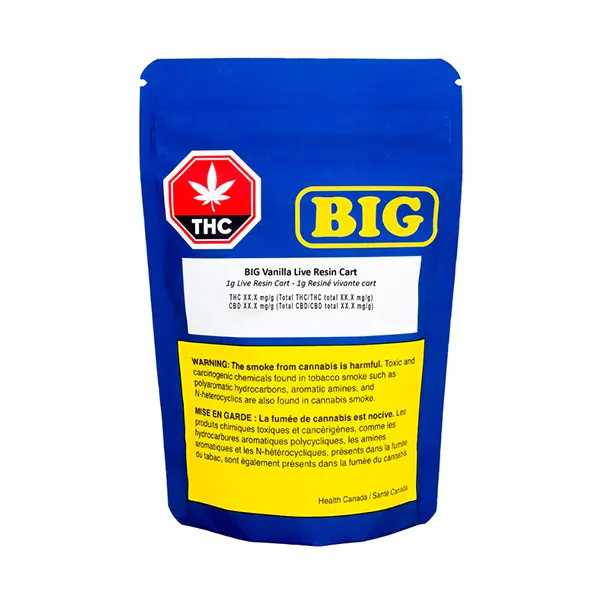 Image for BIG Vanilla Live Resin 510 Thread Cartridge, cannabis all products by BIG