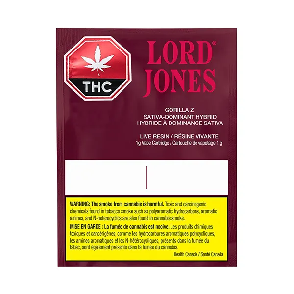 Image for Gorilla Z Pure Live Resin Vape, cannabis all products by Lord Jones