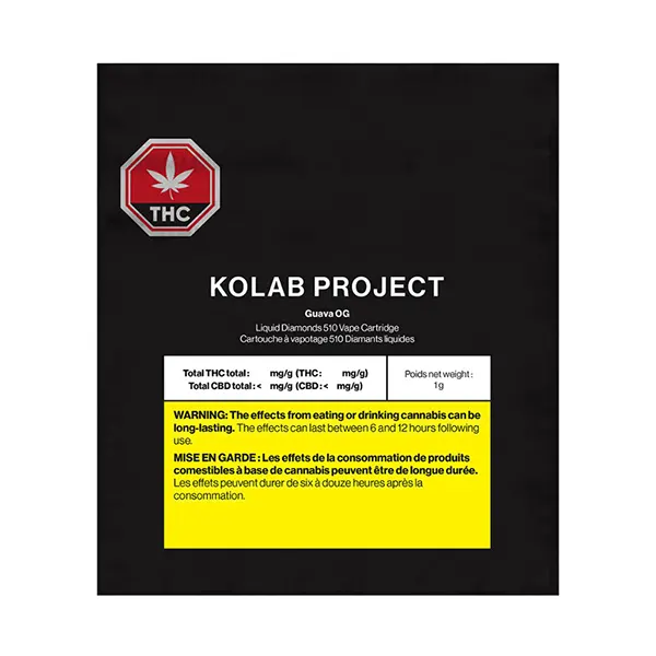 Image for Guava OG Diamonds 510 Thread Cartridge, cannabis all products by Kolab Project