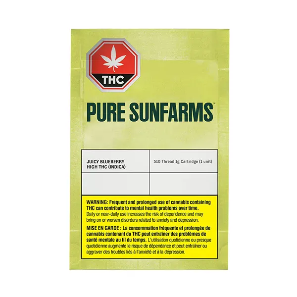 Image for Juicy Blueberry High THC 510 Thread Cartridge, cannabis 510 cartridges by Pure Sunfarms