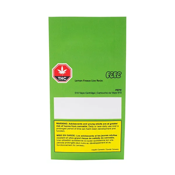Image for Lemon Freeze Live Resin 510 Thread Cartridge, cannabis 510 cartridges by PEPE