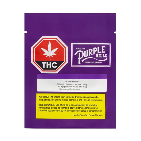 Image for Live Resin - Frozen Bananas XL AIO 510 Thread Cartridge, cannabis 510 cartridges by Purple Hills