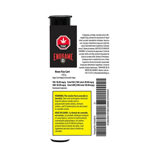 Image for Neon Fizz Cart 510 Thread Cartridge, cannabis 510 cartridges by Endgame