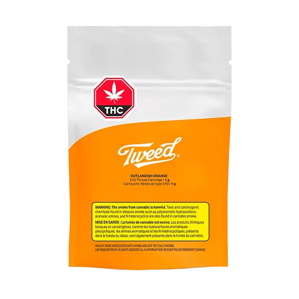 Image for Outlandish Orange 510 Thread Cartridge, cannabis 510 cartridges by Tweed
