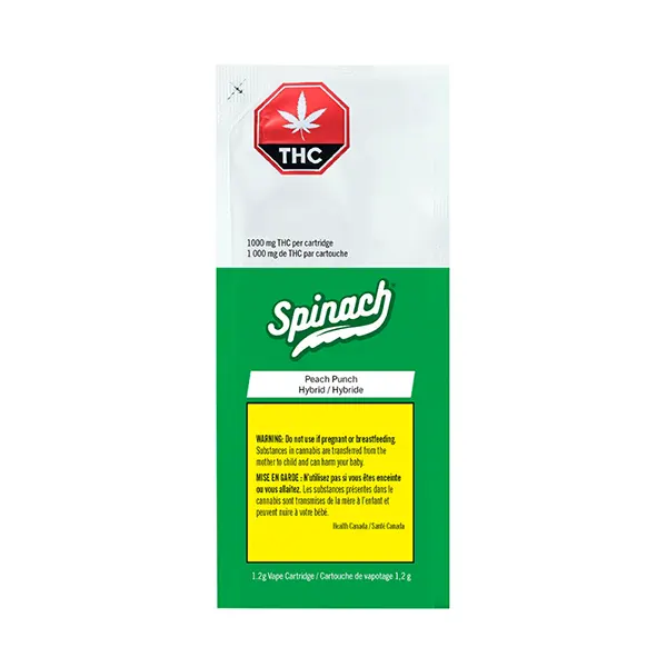 Image for Peach Punch 510 Thread Cartridge, cannabis 510 cartridges by Spinach