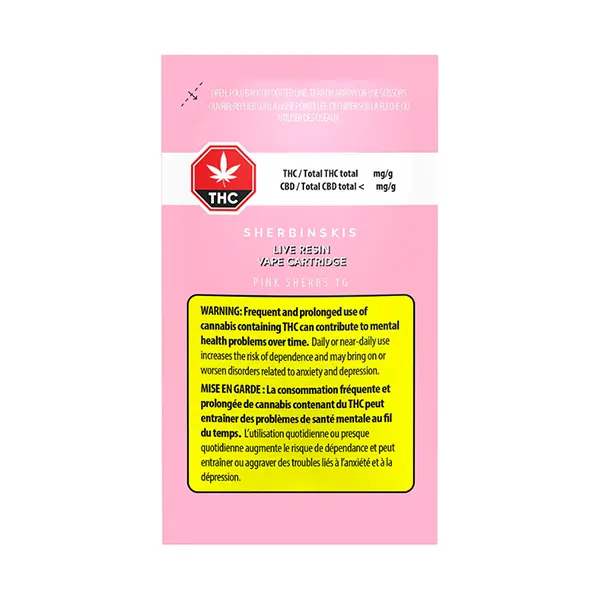 Image for Pink Sherbs Live Resin 510 Thread Cartridge, cannabis all products by Sherbinskis