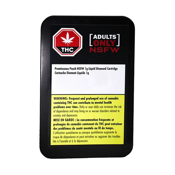 Image for Promiscuous Peach NSFW Liquid Diamond, cannabis 510 cartridges by Adults Only