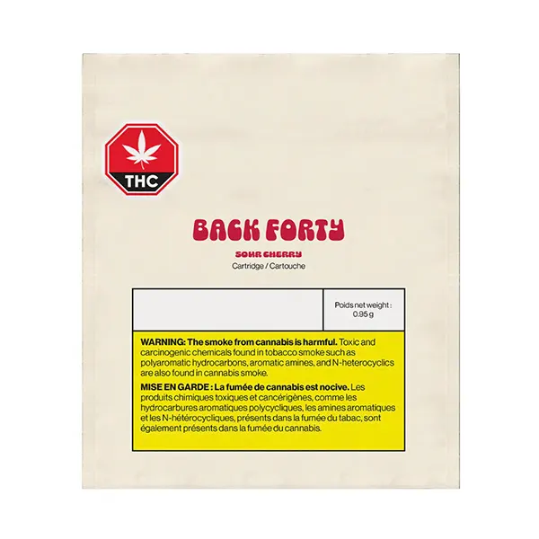 Image for Sour Cherry 510 Thread Cartridge, cannabis 510 cartridges by Back Forty