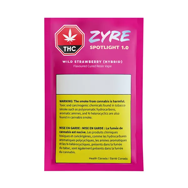 Spotlight 1.0-Wild Strawberry Cured Resin 510 Thread (510 Cartridges) by Zyre