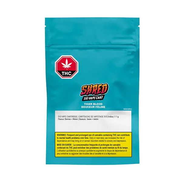 Image for Tiger Blood 510 Thread Cartridge, cannabis all products by Shred