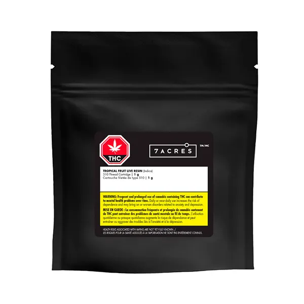 Image for Tropical Fruit Live Resin 510 Thread Cartridge, cannabis all products by 7Acres