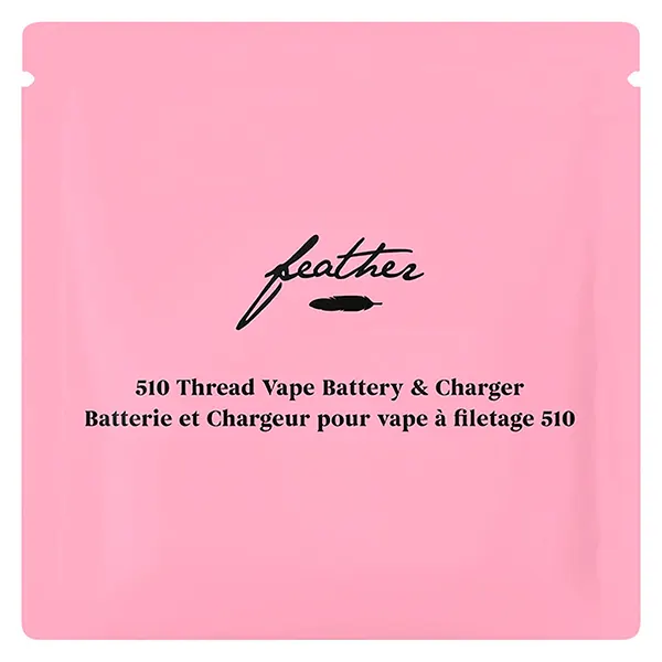 Image for Pink 510 Thread Vape Battery and Charger, cannabis accessories by Feather