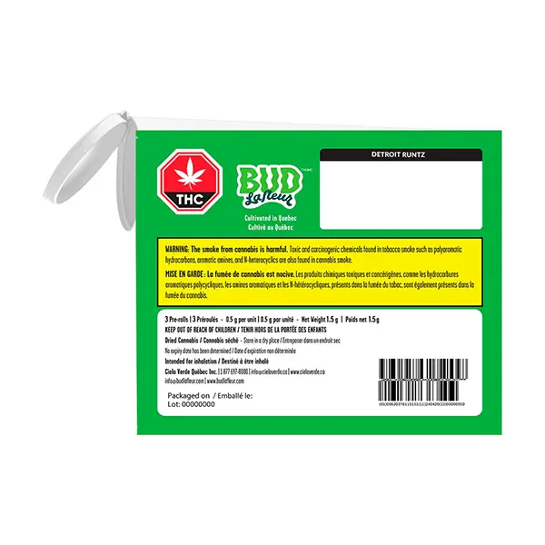 Image for Detroit Runtz Pre-roll, cannabis all products by Bud Lafleur