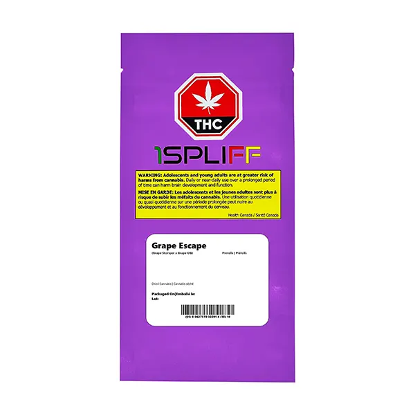 Image for Grape Escape Pre-roll, cannabis pre-rolls by 1Spliff