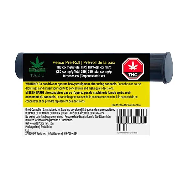 Image for Peace Pre-Roll, cannabis pre-rolls by TADU