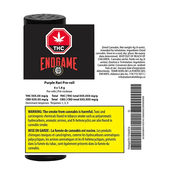 Image for Purple Rari Pre-Roll, cannabis pre-rolls by Endgame