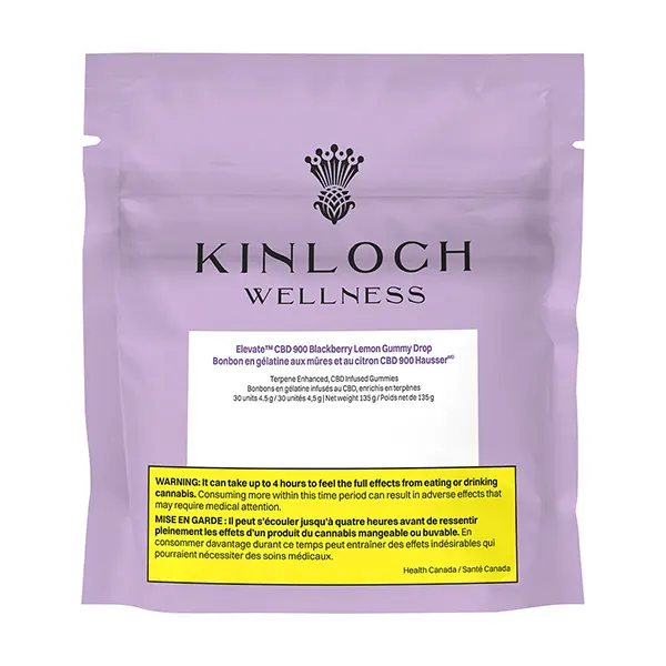 Elevate™ CBD 900 Blackberry Lemon Gummy Drop (Gummies) by Kinloch Wellness