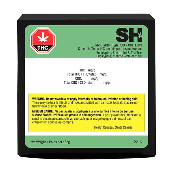 Image for Body Budder High CBD - Eucalyptus Spearmint & Tea Tree, cannabis creams, lotions by Spring Hill