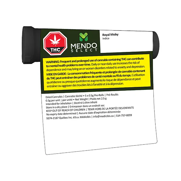 Image for Royal Moby Pre-Roll, cannabis all products by Mendo Select